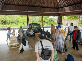 Blitar, indonesia - april, 2023 - Soekarno or Bung Karno's tomb with many pilgrims photo