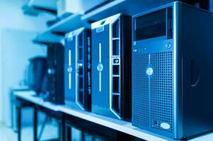 Computer Network servers in data room photo