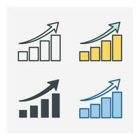 bar chart icon symbol template for graphic and web design collection logo vector illustration