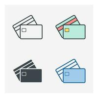 credit card icon symbol template for graphic and web design collection logo vector illustration