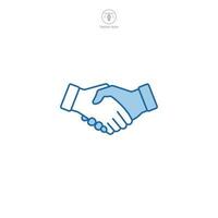 Handshake icon symbol template for graphic and web design collection logo vector illustration