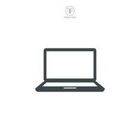Laptop icon symbol template for graphic and web design collection logo vector illustration