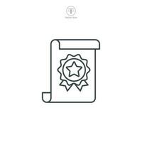 Certificate icon symbol template for graphic and web design collection logo vector illustration