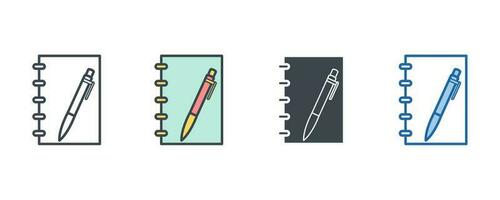 pen and paper icon symbol template for graphic and web design collection logo vector illustration