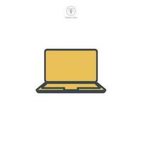 Laptop icon symbol template for graphic and web design collection logo vector illustration
