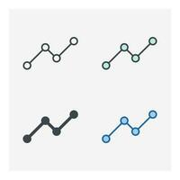 line chart icon symbol template for graphic and web design collection logo vector illustration
