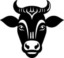 vaca - minimalista y plano logo - vector ilustración