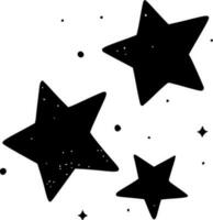 Stars, Minimalist and Simple Silhouette - Vector illustration