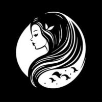 Mermaid, Minimalist and Simple Silhouette - Vector illustration