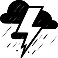 Thunder - Minimalist and Flat Logo - Vector illustration