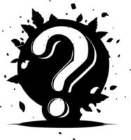 Question - Black and White Isolated Icon - Vector illustration