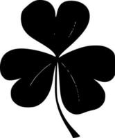 Shamrocks - Black and White Isolated Icon - Vector illustration