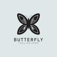 Butterfly Logo geometric design abstract vector template Linear style icon