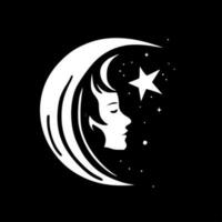 Celestial, Black and White Vector illustration