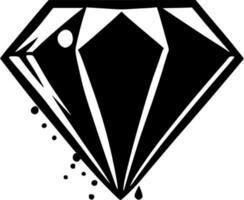 Rhinestone, Black and White Vector illustration