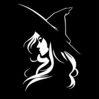 Witch, Minimalist and Simple Silhouette - Vector illustration