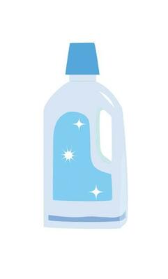 Floor cleaning gel bottle vector. Plastic bottle clipart. Cleaning liquid bottle. Flat vector illustration  in cartoon style isolated on white background.