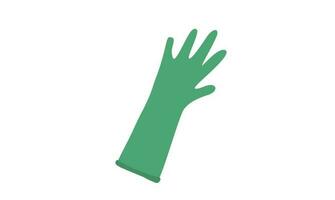 Rubber gloves vector illustration. Plastic product.  Flat vector in cartoon style isolated on white background.