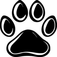 Paw, Black and White Vector illustration