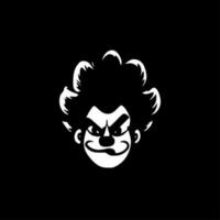 Clown, Black and White Vector illustration