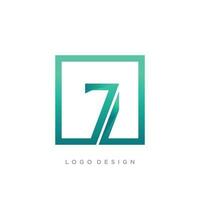 Number logo design vector