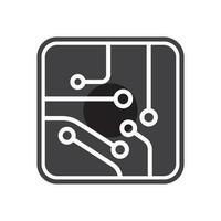 chip processor icon vector