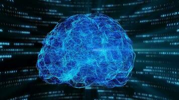 nube informática cerebro ai tecnología datos transferir pedacitos Internet 5g azul antecedentes información video