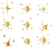 Gold Sparkling Star vector