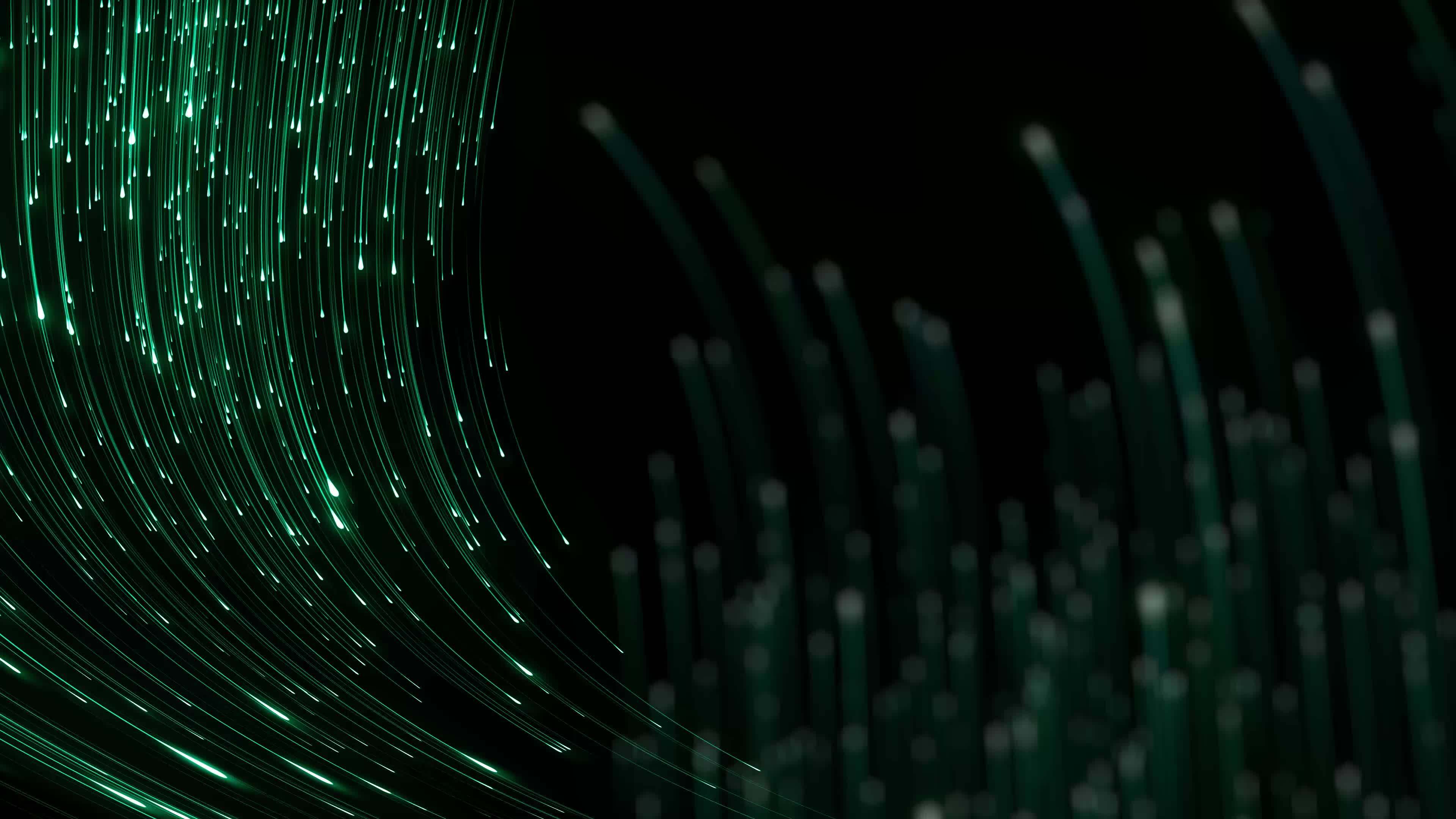 Abstract particles of optical fiber high speed data transfer ai network
