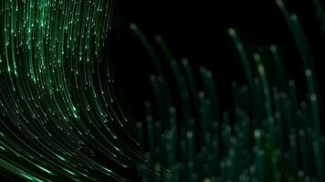 astratto particelle di ottico fibra alta velocità dati trasferimento ai Rete tecnologia sfondo video