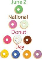 National donut day vector