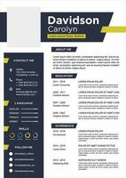 professional curriculum vitae template vector