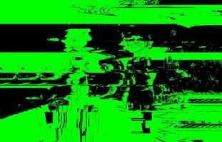 Gritty and Glitchy Electric Matrix with Bright Green and Black Glitch Effect, Neon Light Trails, Technical Difficulties, and Grunge Textures for Digital and Print Design photo