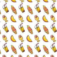 cocktail alcoholic ice cream melon fruit pattern vector