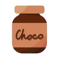 chocolate spread nutty brown sweet food element vector