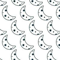 moon planet space coloring doodle line pattern vector