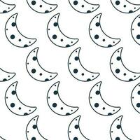 moon planet space coloring doodle line pattern vector