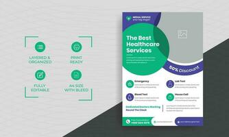 Creative Concept Medical Health Care Flyer or Poster banner layout vector