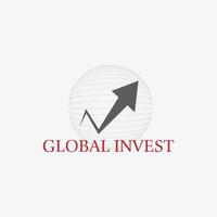 Investment logo template, Investment business. Financial Advisors Market Charts Logo abstract vector template design, global, investments