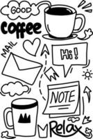 Doodle hand drawn good coffee vector