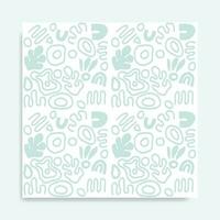 Vector organic seamless abstract background, botanical motif, freehand doodles