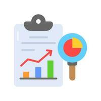 Business data report vector design in trendy style, business analytics icon