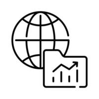 Grab this carefully crafted icon of global data in trendy style, premium vector