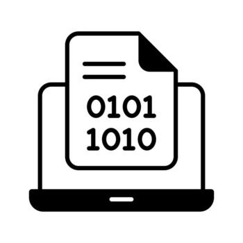 Check this amazing binary coding vector design in modern style, premium icon