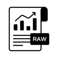 An icon of raw data file in trendy style, isolated on white background vector