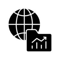 Grab this carefully crafted icon of global data in trendy style, premium vector