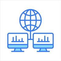 Grab this carefully designed icon of global network in modern style, premium icon vector