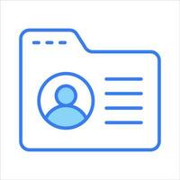 An amazing vector of user data in trendy style, editable icon of user folder