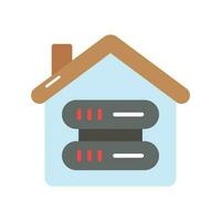 Data server inside home showing concept of home server in modern style vector