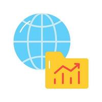 Grab this carefully crafted icon of global data in trendy style, premium vector